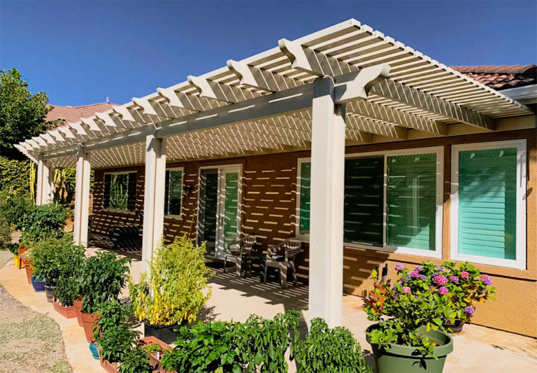 Alumawood lattice patio cover in Agoura Hills Ca Patio Covers Simi Valley