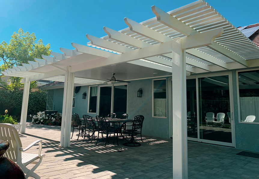 Combination patio cover | Alumawood insulated and lattice - Patio ...